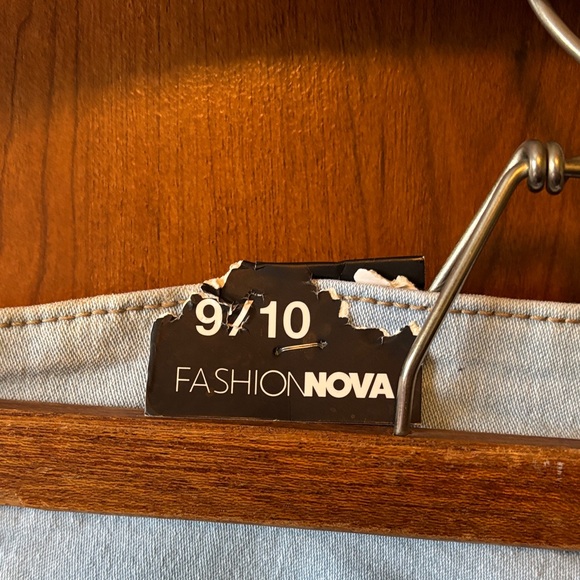 Fashion Nova High Rise Light Blue Jeans - Picture 3 of 4